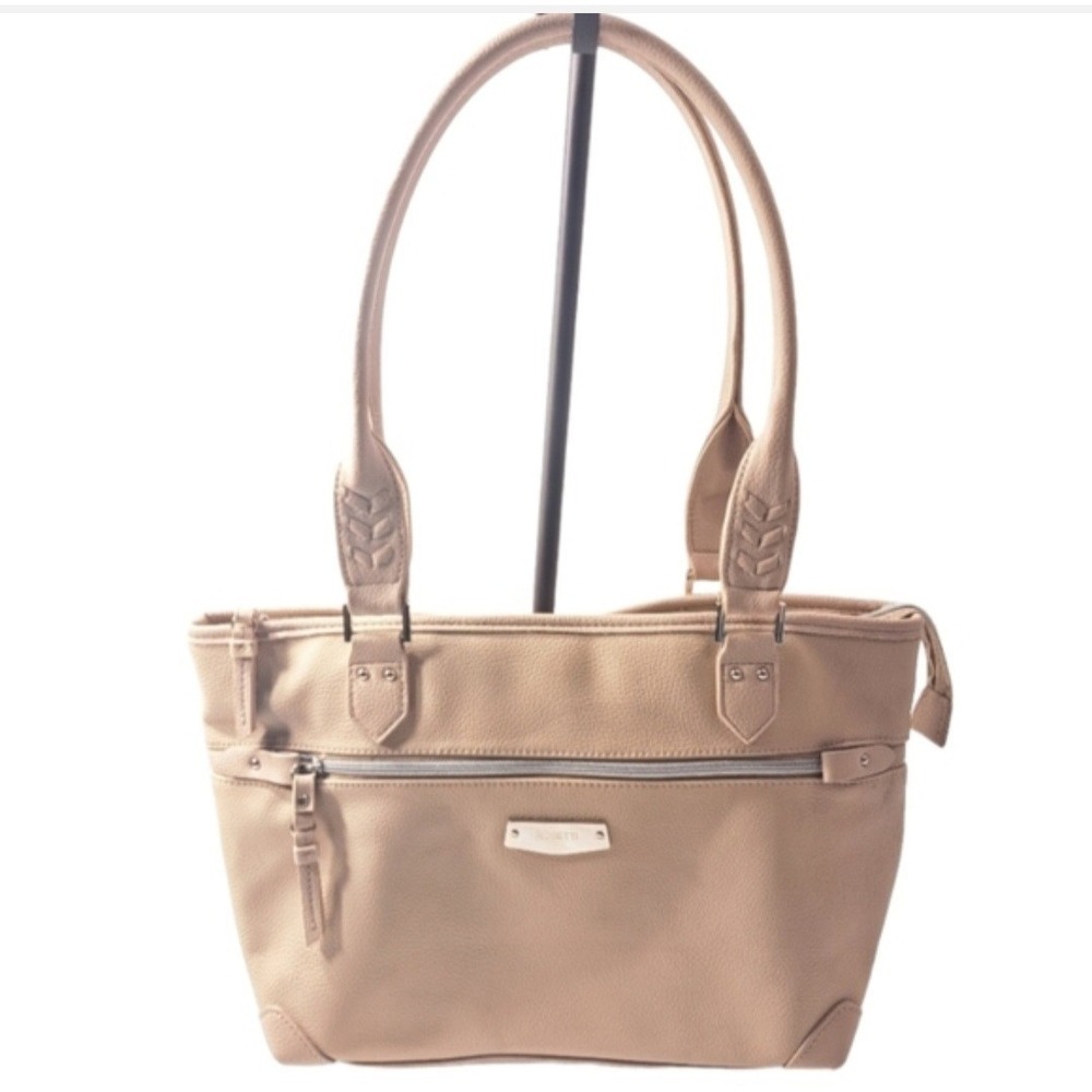 Rosetti Women's Shoulder Bag Faux Leather Light Beige Zip Closure